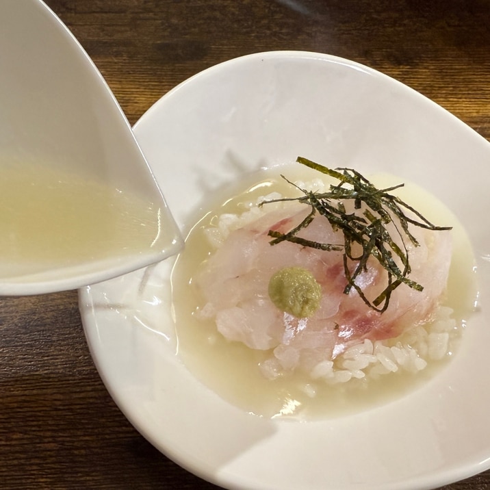 アカムツ(ノドグロ)の極濃アラ出汁茶漬け